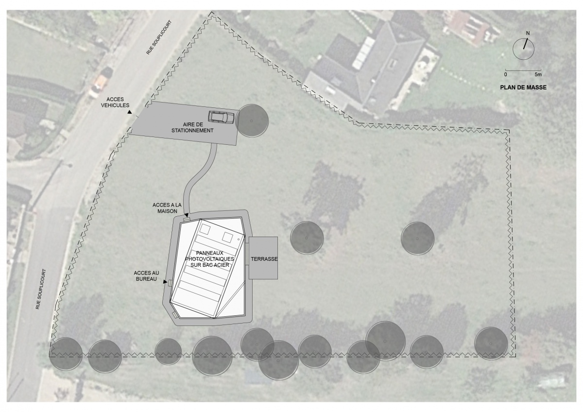 Maison Passive en Seine et Marne : Plan de Masse