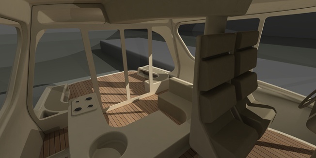 Concours laurat d'un bateau. : main interior01de